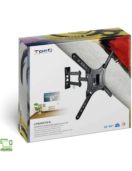 Soporte de Pared Orientable / Inclinable TooQ LP6055TN-B para TV de 23-55'/ hasta 30kg
