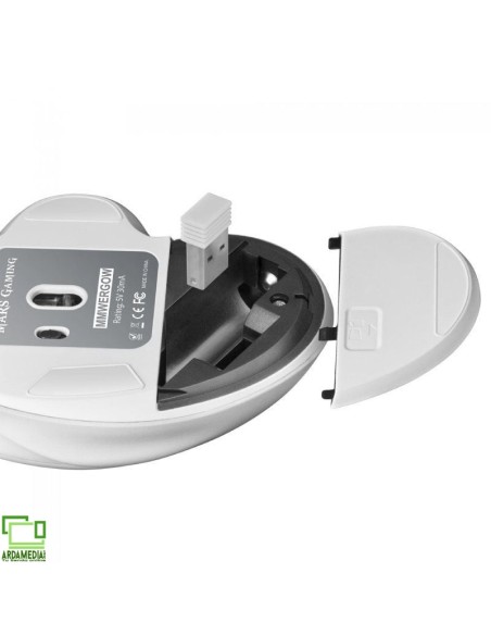 Ratón Inalámbrico Mars Gaming MMWERGO/ Hasta 3200 DPI/ Blanco