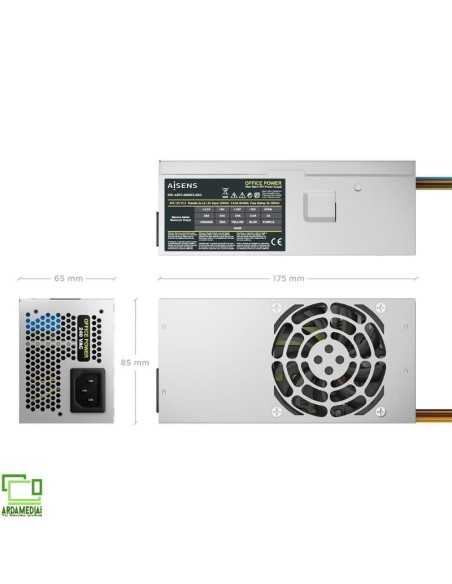 Fuente de Alimentación TFX Aisens ASPC-500TFX-SEO/ 500W/ Ventilador 8cm