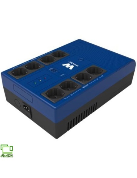 SAI Línea Interactiva Woxter Multibase UPS 1200 VA/ 1200VA-720W/ 8 Salidas/ Formato Torre