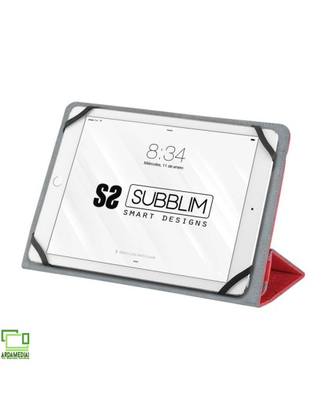 Funda Subblim Clever Stand para Tablets de 9.6'-11'/ Roja