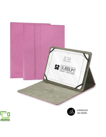 Funda Subblim Clever Stand para Tablets de 9'-10.1'/ Rosa