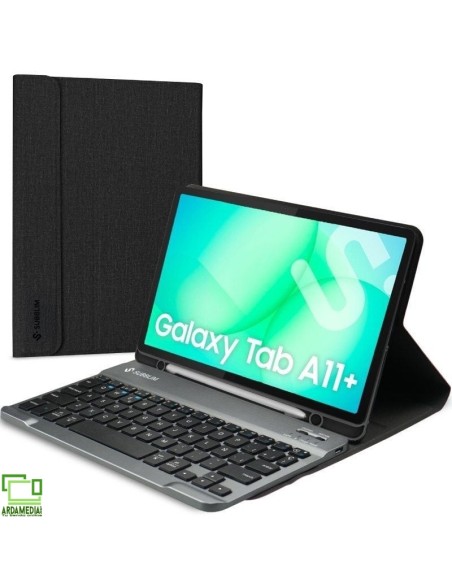 Funda con Teclado Subblim KeyTab Pro BT para Tablets Samsung Galaxy A11+/ Negra