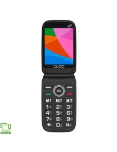 Teléfono Móvil Qubo X-340 4G para Personas Mayores/ Negro