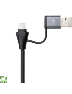 Adaptador USB Macho + USB Tipo-C Macho - RJ45 Nanocable... 2