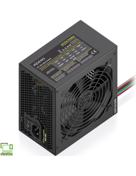 Fuente de Alimentación Aisens ASPC-500ATX-SEOBK/ 500W/ Ventilador 12cm