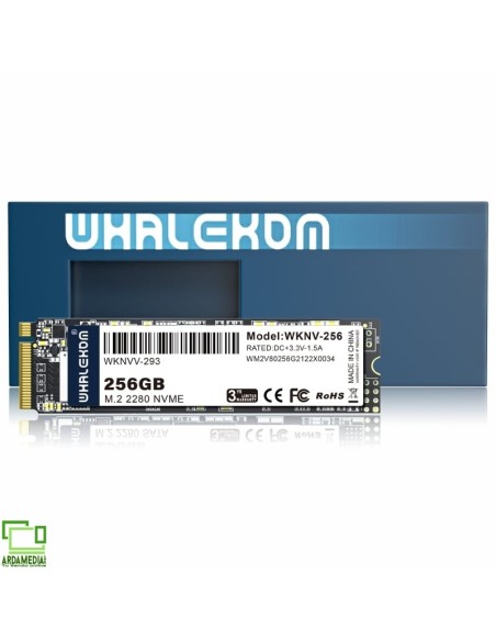 Disco SSD Whalekom WKNV 256GB/ M.2 2280 PCIe Gen3/ Full Capacity