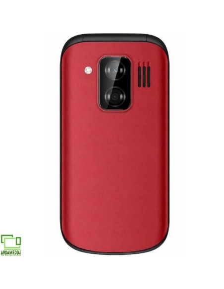 Teléfono Móvil Sunstech CELT24 para Personas Mayores/ Rojo