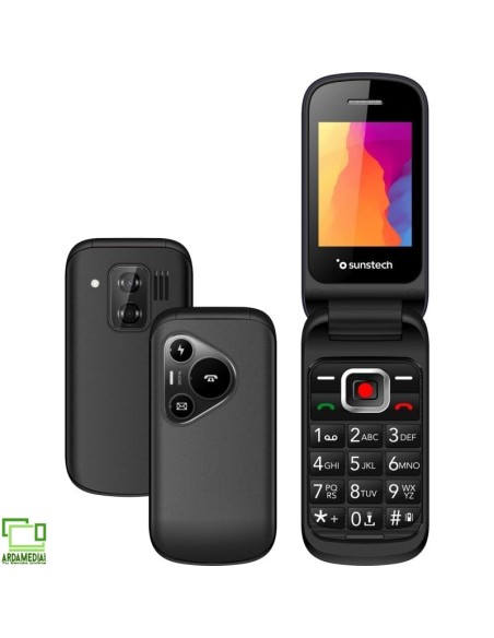 Teléfono Móvil Sunstech CELT24 para Personas Mayores/ Negro