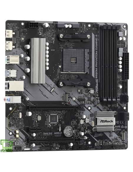 Placa Base Asrock B550M Phantom Gaming 4/ DDR4/ PCIe 4.0/ Socket AM4/ Micro ATX