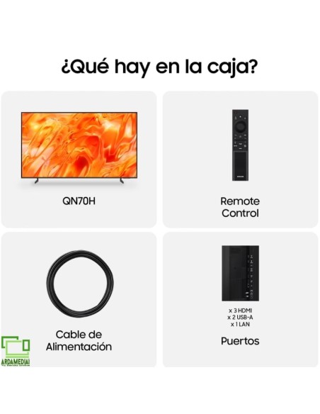 Televisor Samsung Neo QLED QN70H TQ55QN70HAU 55'/ Ultra HD 4K/ Smart TV/ WiFi