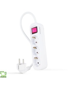 Regleta con Interruptor Nanocable 10.38.0003/ 3 Tomas de...