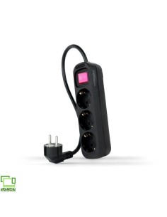 Regleta con Interruptor Nanocable 10.38.0003-BK/ 3 Tomas...