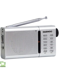 Radio Portátil Daewoo DW1037/ Plateada