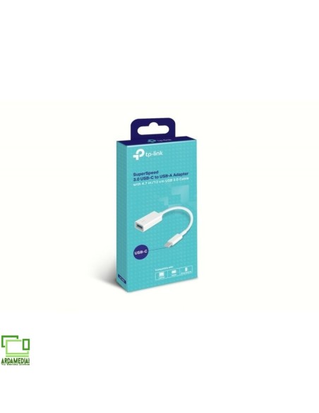 Cable USB 2.0 TP-Link UC400/ USB Tipo-C Macho - USB Hembra/ 10cm/ Blanco